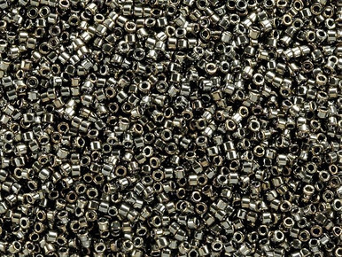 Miyuki Delica 11/0 Tube 2.5" : Black Metallic Luster