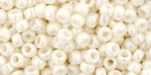 TOHO Round 8/0 Seed Bead Opaque-Lustered Navajo White, 2.5-Inch Tube TOHO Round 8/0 Seed Bead Opaque-Lustered Navajo White, 2.5-Inch Tube
