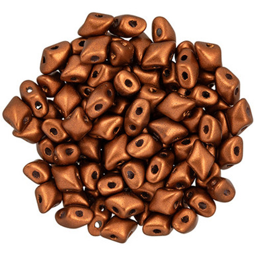 Matubo MiniGem 5 x 3mm Bead, Metallic Dk Copper, 2.5-Inch Tube