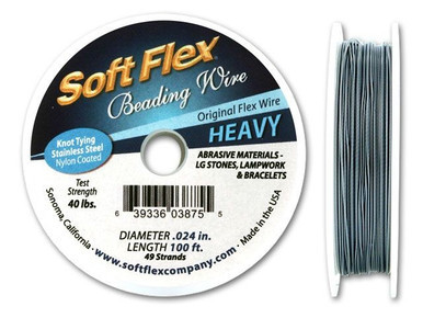 Soft Flex .024 Heavy 100-Foot Clear (Silver Satin)