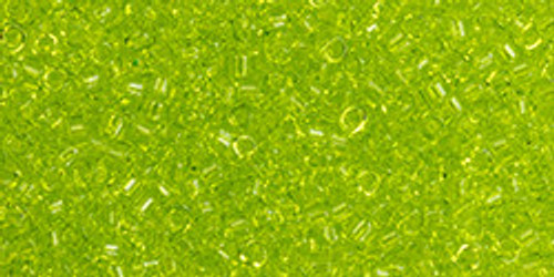 TOHO Treasure #1 (11/0) Transparent Lime Green, 2.5-Inch Tube