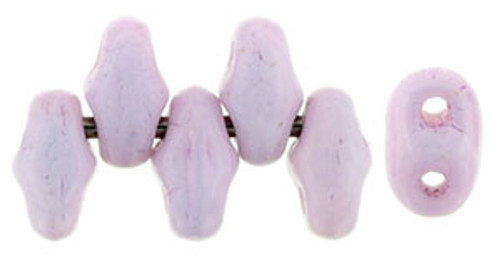 Matubo MiniDuo 4 x 2mm Bead, Luster Opaque Soft Pink, 2.5-Inch Tube