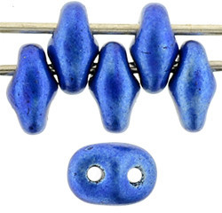 Matubo SuperDuo 5 x 2mm Bead, Metalust Crown Blue, 2.5-Inch Tube