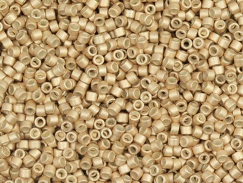 Miyuki Delica 11/0 Tube 2.5" : Galvanized Semi-Matte Champagne