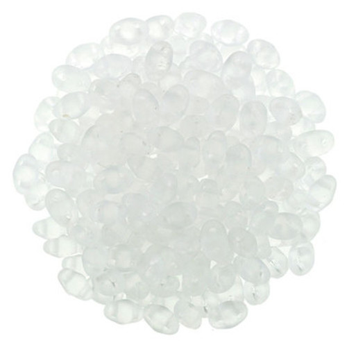 Matubo MiniDuo 4 x 2mm Bead, Matte - Crystal, 2.5-Inch Tube