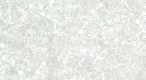 TOHO Demi Round 8/0 Seed Bead Transparent Crystal, 2.5-Inch Tube