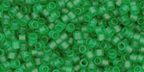 TOHO Treasure #1 (11/0) Transparent Frosted Grass Green, 2.5-Inch Tube