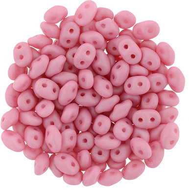 Matubo SuperDuo 5 x 2mm Bead, Saturated Pink, 2.5-Inch Tube