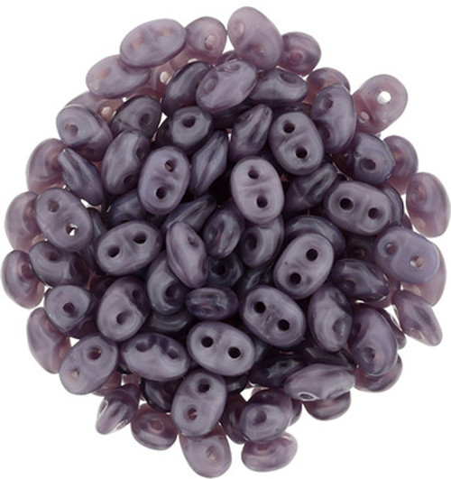 Matubo SuperDuo 5 x 2mm Bead, Milky Amethyst, 2.5-Inch Tube