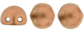 CzechMates Cabochon 7mm Dome-Shaped Bead, Matte Metallic Copper, 2.5-Inch Tube