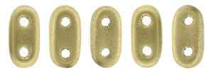 CzechMates Bar 6 x 2mm Bead, Matte Metallic Flax, 2.5-Inch Tube