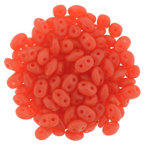 Matubo SuperDuo 5 x 2mm Bead, Matte - Milky Grapefruit, 2.5-Inch Tube