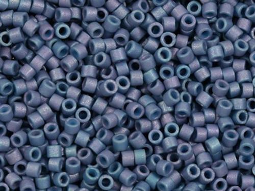 Miyuki Delica 11/0 Tube 2.5" : Metallic Matte Denim Blue