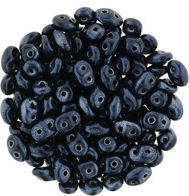 Matubo SuperDuo 5 x 2mm Bead, Metalust Steel Blue, 2.5-Inch Tube
