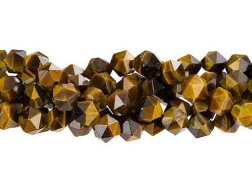 Dakota Stones Tiger Eye Star-Cut 8mm Round Bead