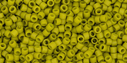 TOHO Treasure #1 (11/0) Opaque Khaki Gold Luster (Matte), 2.5-Inch Tube