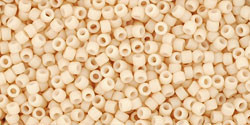 TOHO Round 15/0 Seed Bead Opaque-Pastel-Frosted Apricot, 2.5-Inch Tube