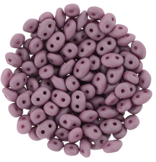 Matubo SuperDuo 5 x 2mm Bead, Saturated Lavender, 2.5-Inch Tube