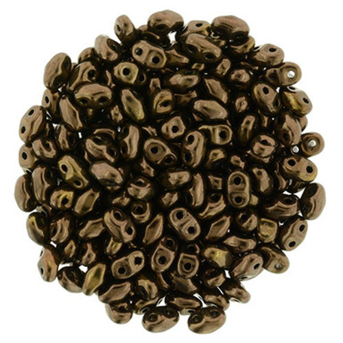 Matubo MiniDuo 4 x 2mm Bead, Dk Bronze, 2.5-Inch Tube