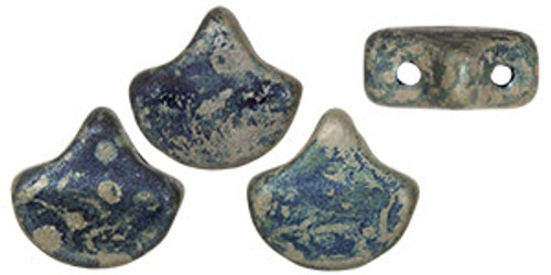 Matubo Ginkgo Leaf, 7.5mm Bead, Matte - Navy Blue - Rembrandt, 2.5-Inch Tube