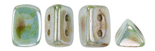 Matubo Trios 6 x 4mm Bead, Luster Opaque Green, 2.5-Inch Tube