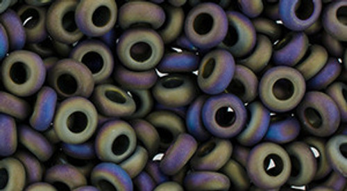 TOHO Demi Round 4mm Seed Bead Matte-Color Iris - Purple, 2.5-Inch Tube