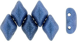 Matubo GEMDUO 8 x 5mm Bead, Metallic Suede - Blue, 2.5-Inch Tube