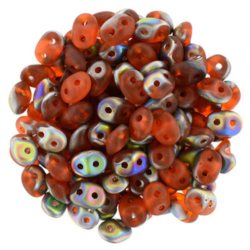 Matubo SuperDuo 5 x 2mm Bead, Matte - Hyacinth - Vitral, 2.5-Inch Tube