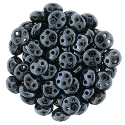 CzechMates QuadraLentil 6mm Bead, Hematite, 2.5-Inch Tube