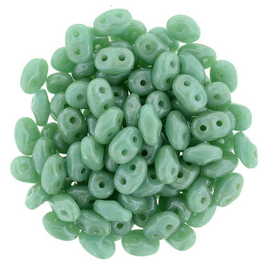 Matubo SuperDuo 5 x 2mm Bead, Turquoise - Star Dust, 2.5-Inch Tube