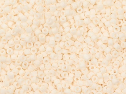 Miyuki Delica 11/0 Tube 2.5" : Opaque Matte Blushed White