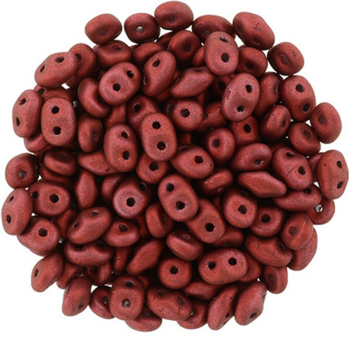 Matubo SuperDuo 5 x 2mm Bead, Metalust - Matte - Lipstick Red, 2.5-Inch Tube Matubo SuperDuo 5 x 2mm Bead, Metalust - Matte - Lipstick Red, 2.5-Inch Tube