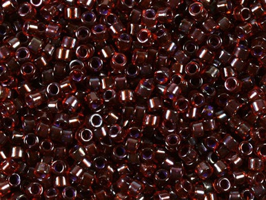 Miyuki Delica 11/0 Tube 2.5" : Cranberry Red Lined-Dyed
