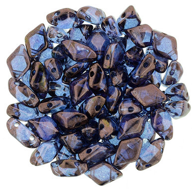 Matubo GEMDUO 8 x 5mm Bead, Luster Transparent Denim Blue, 2.5-Inch Tube