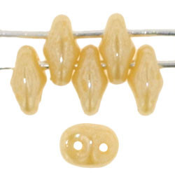 Matubo SuperDuo 5 x 2mm Bead, Luster SuperDuo 5 x 2mm : Opaque Beige, 2.5-Inch Tube