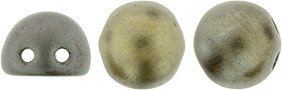 CzechMates Cabochon 7mm Dome-Shaped Bead, Matte Metallic Leather, 2.5-Inch Tube