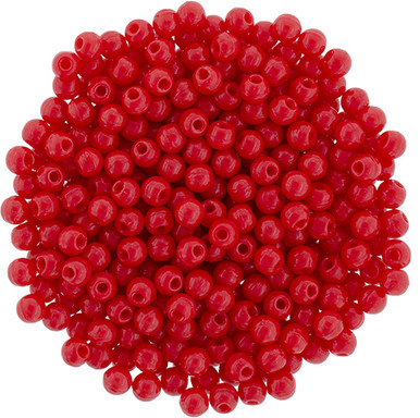Starman Finial Half-Drilled Round Bead 2mm Tube 2.5" : Opaque Red