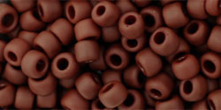 TOHO Round 6/0 Seed Bead Opaque-Frosted Oxblood, 2.5-Inch Tube