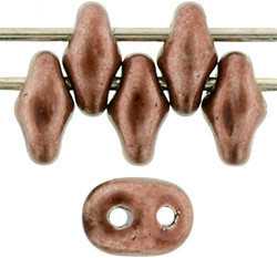 Matubo SuperDuo 5 x 2mm Bead, Metalust Burnt Copper, 2.5-Inch Tube
