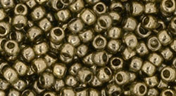 TOHO Round 8/0 Seed Bead Gold-Lustered Montana Blue, 2.5-Inch Tube