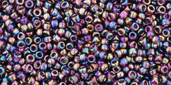 TOHO Round 15/0 Seed Bead Transparent Rainbow Amethyst, 2.5-Inch Tube