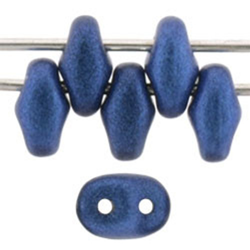 Matubo SuperDuo 5 x 2mm Bead, Metallic Suede - Blue, 2.5-Inch Tube