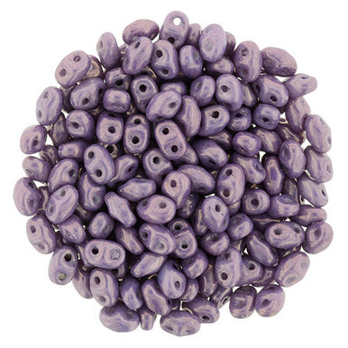 Matubo MiniDuo 4 x 2mm Bead, Luster Opaque Amethyst, 2.5-Inch Tube
