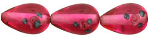 Starman Flower Beads 16 x 10mm - Teardrop: Rosaline