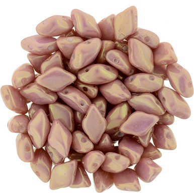 Matubo GEMDUO 8 x 5mm Bead, Luster Opaque Pink, 2.5-Inch Tube