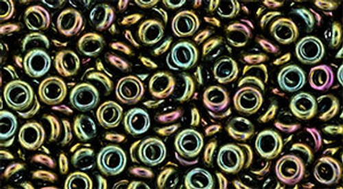 TOHO Demi Round 8/0 Seed Bead Higher-Metallic Iris - Olivine, 2.5-Inch Tube