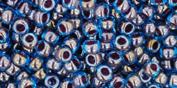 TOHO Round 8/0 Seed Bead Inside-Color Blue Raspberry, 2.5-Inch Tube