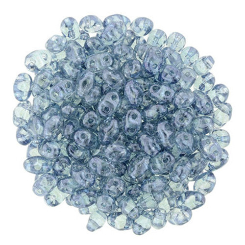 Matubo MiniDuo 4 x 2mm Bead, Luster Transparent Blue, 2.5-Inch Tube