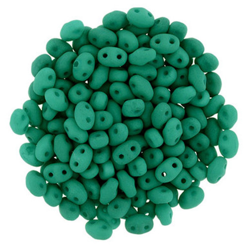 Matubo MiniDuo 4 x 2mm Bead, Neon Emerald, 2.5-Inch Tube