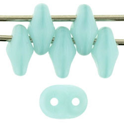 Matubo SuperDuo 5 x 2mm Bead, Milky Seafoam, 2.5-Inch Tube